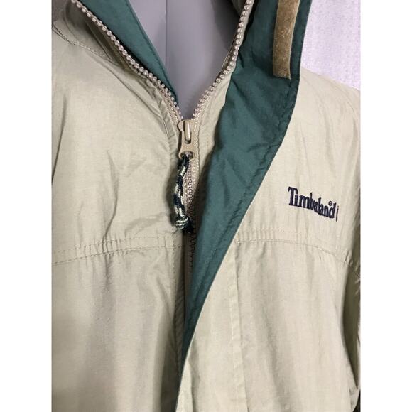 Vintage Timberland WeatherGear Windbreaker Mens Large‎ Tan Jacket 1996 - Picture 6 of 13